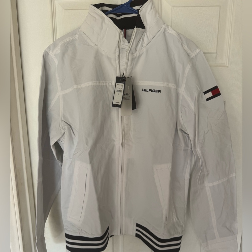 New Tommy Hilfiger Men’s Essential Regatta Windbreaker - White Size M